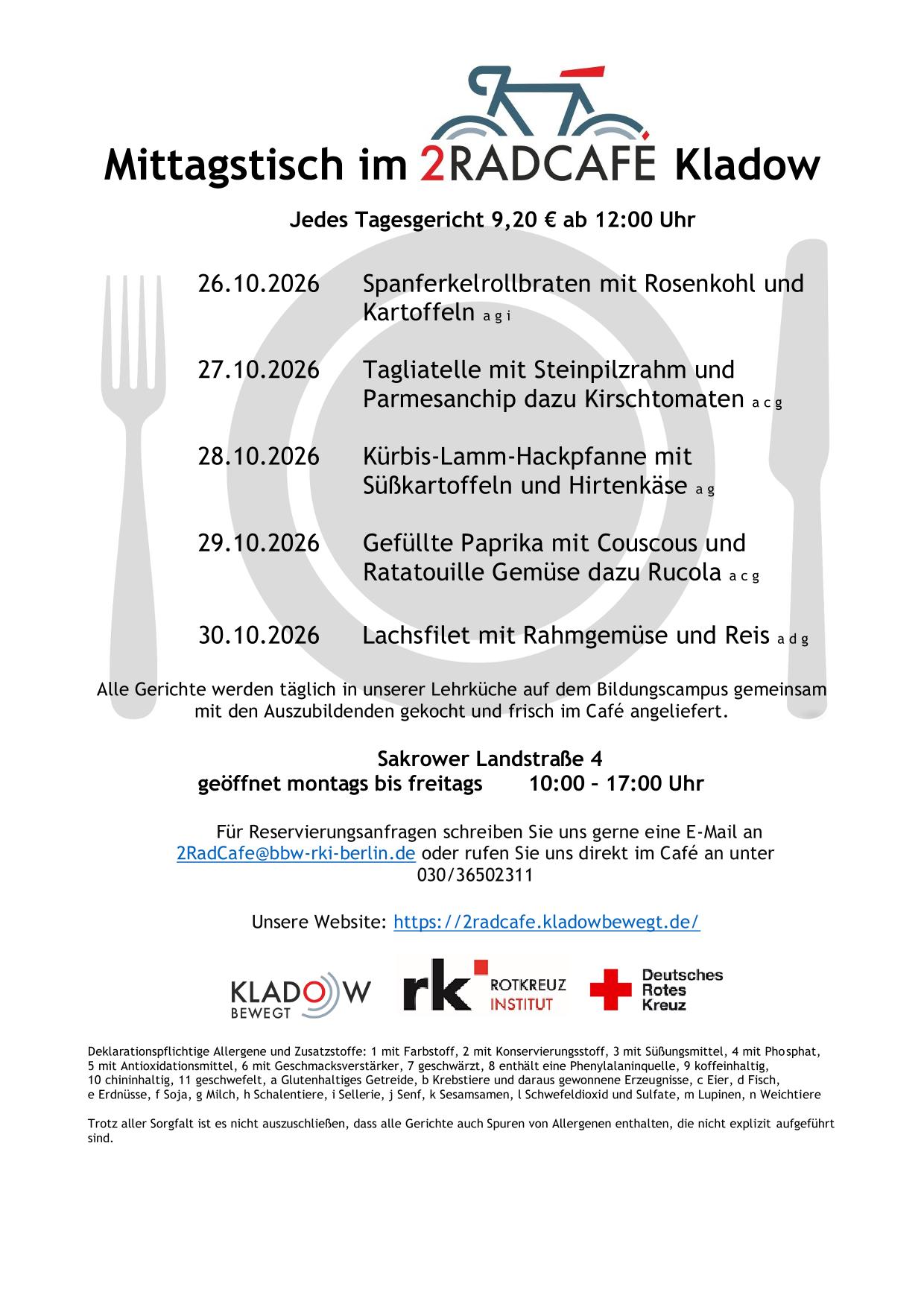 2 Rad Cafe Mittagstisch KW 41